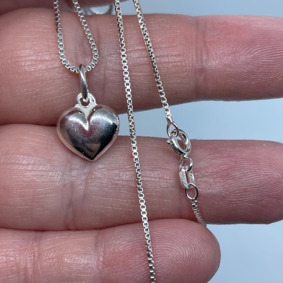 925 silver heart necklace - Picture 6 of 9